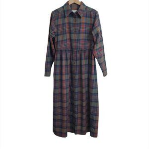 Eddie Bauer Multicolor Plaid Maxi Dress